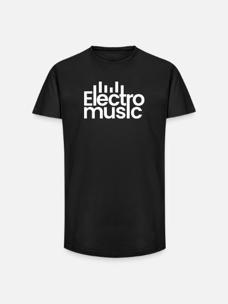 Electro music logo - Long Fit Men's T-Shirt - black