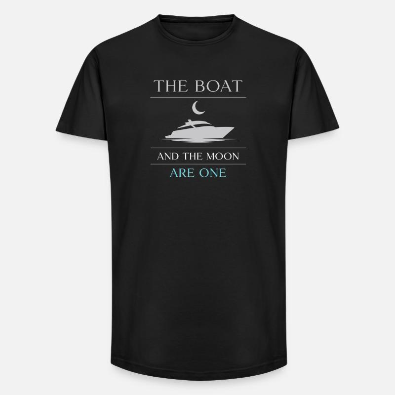 Nachtbootfahren Mit - Long Fit Männer T-Shirt - Schwarz