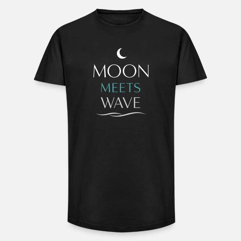 Nachtbootfahren Mit - Long Fit Männer T-Shirt - Schwarz