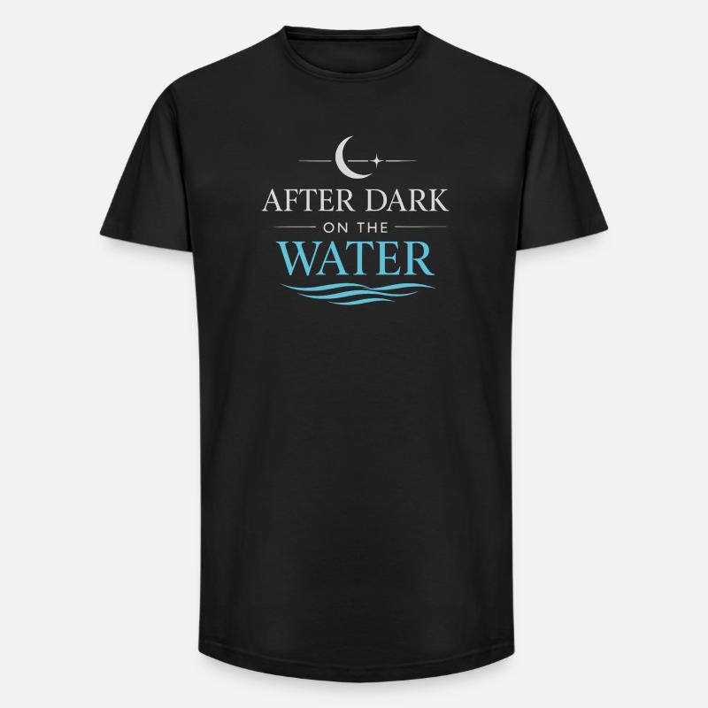 Nachtbootfahren Mit - Long Fit Männer T-Shirt - Schwarz