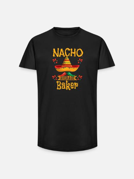 Nacho Average Baker - Long Fit Men's T-Shirt - black