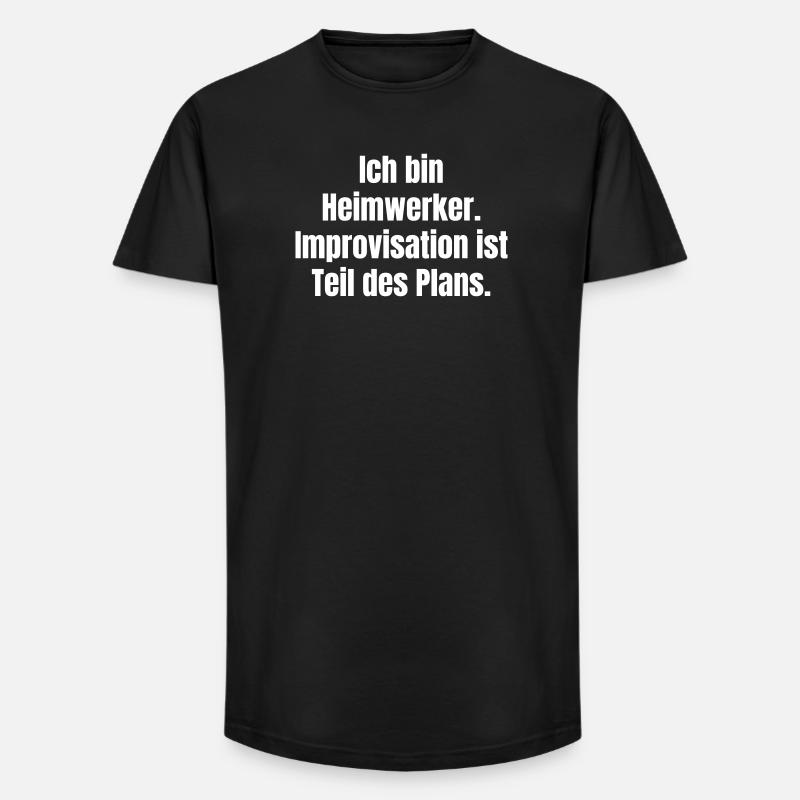 DIY Saying Improvisation Plan - Long Fit Men's T-Shirt - black