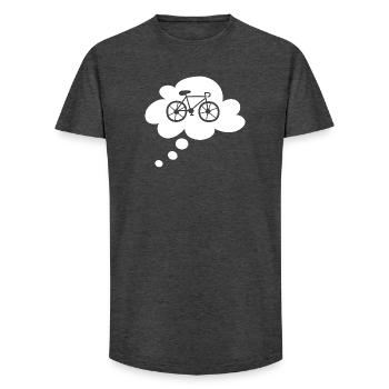 Road Bike Cloud Bike Sport Tour Hobby Bike Fan - Long Fit Men's T-Shirt - charcoal grey - Front - AI Model Male 185 light (185cm)