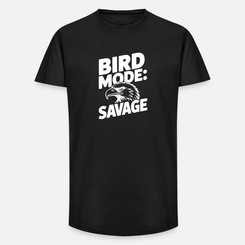 Vogelmodus: Wild - Long Fit Männer T-Shirt - Schwarz