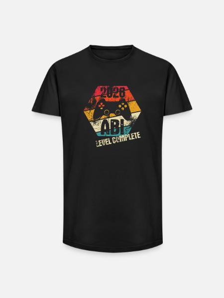 Abi 2026 - Abitur Passed - Level Complete - Long Fit Men's T-Shirt - black