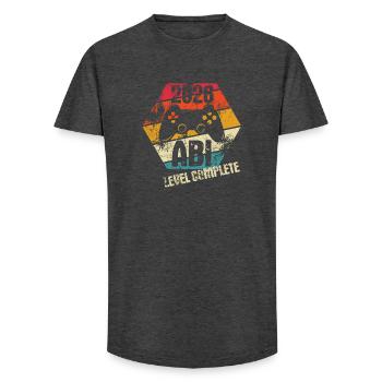 Abi 2026 - Abitur geschafft - Level Complete - Long Fit Männer T-Shirt - Anthrazit - Vorne - AI Model Male 185 light (185cm)