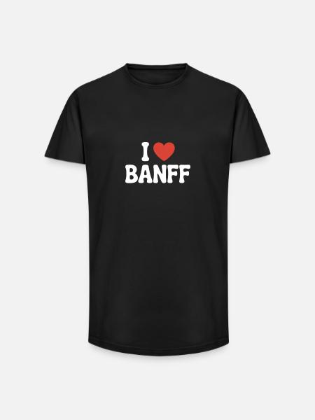 I love Banff - Long Fit Men's T-Shirt - black