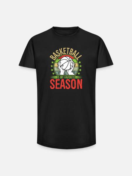 Le basket est ma saison préférée - T-shirt coupe longue homme - noir
