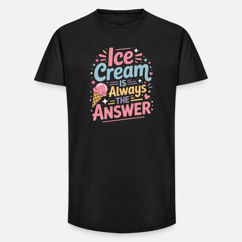 eiscreme Sprüche Eis Lustiges Kayak Geschenk - Long Fit Männer T-Shirt - Schwarz