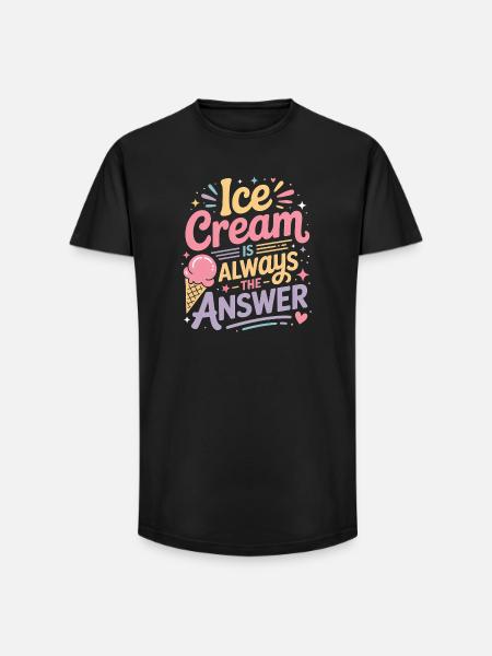 eiscreme Sprüche Eis Lustiges Kayak Geschenk - Long Fit Men's T-Shirt - black