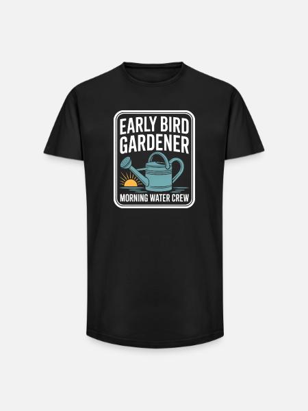 Jardinier Matinal Matinal Équipe d’eau - T-shirt coupe longue homme - noir