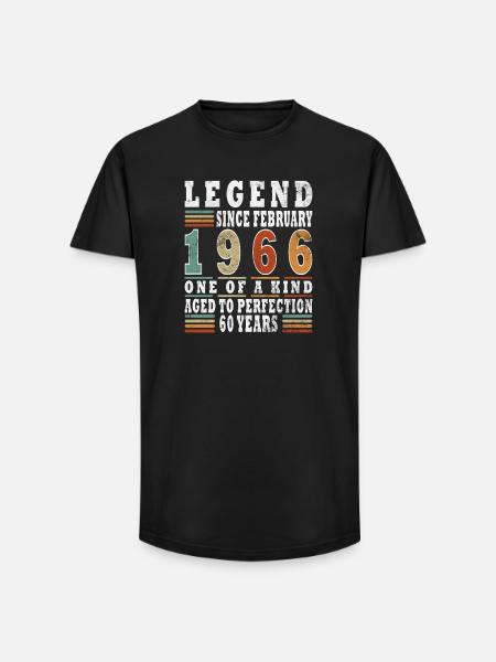 February 1966 Jubilee 1966 Legends February - Long Fit Men's T-Shirt - black