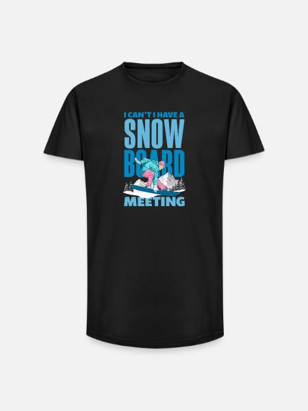 Snowboarden Snowboardtreffen Sessellift - Long Fit Männer T-Shirt - Schwarz