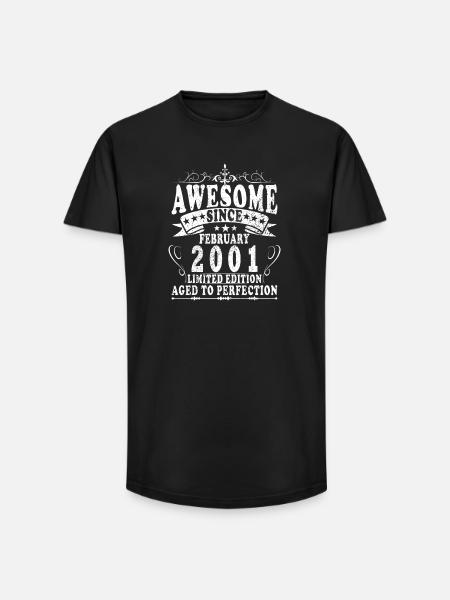 February 2001 Jubilee February 2001 February - Long Fit Men's T-Shirt - black