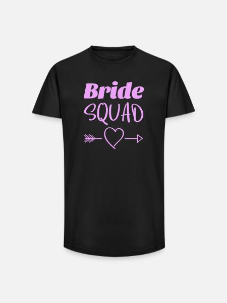 Bride Squad Heart Arrows Design - Long Fit Men's T-Shirt - black