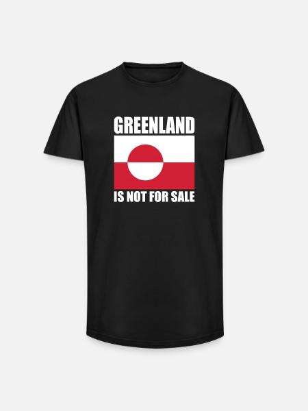 Le Groenland n’est pas à vendre - T-shirt coupe longue homme - noir