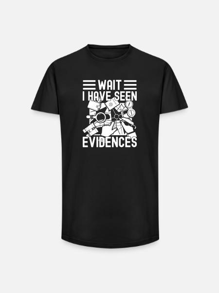 Forensisch analist heeft bewijs gezien misdaad - Heren T-shirt met lange pasvorm - zwart