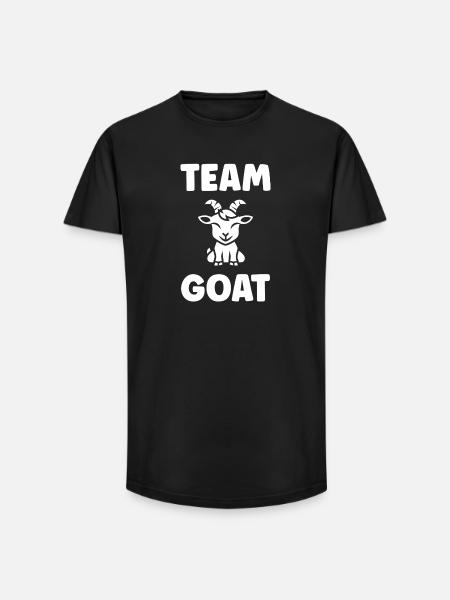 Team Goat Black Goat Mascot - Long Fit Men's T-Shirt - black