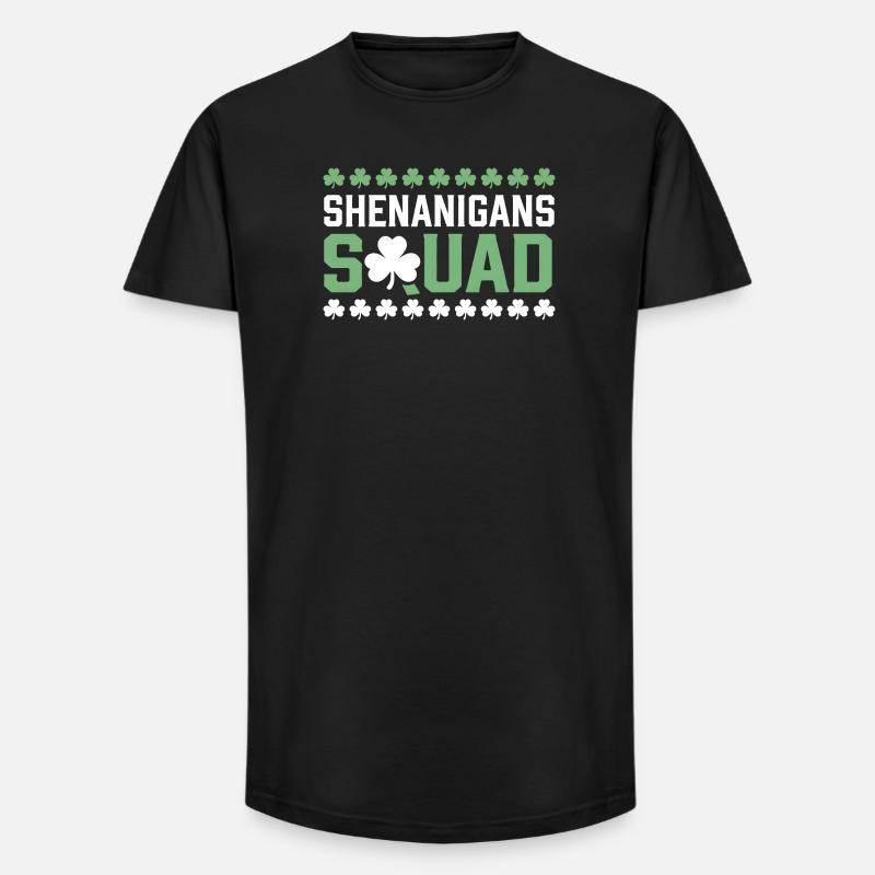 Shenanigans Squad Shamrock Tee - Long Fit Men's T-Shirt - black