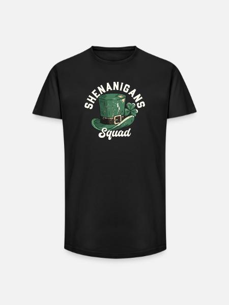 Shenanigans Squad Leprechaun Hat - Long Fit Men's T-Shirt - black