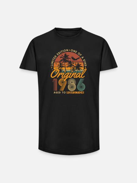 1986 Vintage Born 40-års fødselsdagsgave - Long fit herre T-shirt - sort