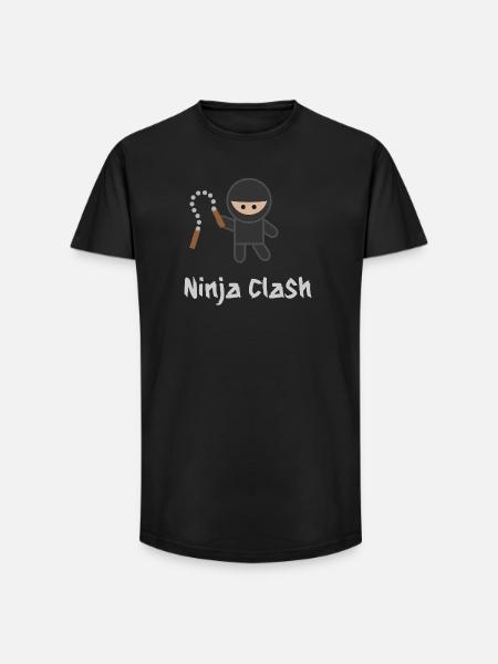 Ninja Fight Sport MMA - Long Fit Men's T-Shirt - black