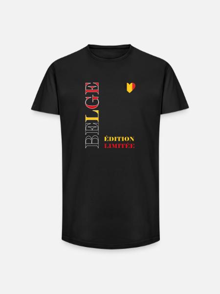 Belgium Limited Edition Graphic - Long Fit Men's T-Shirt - black