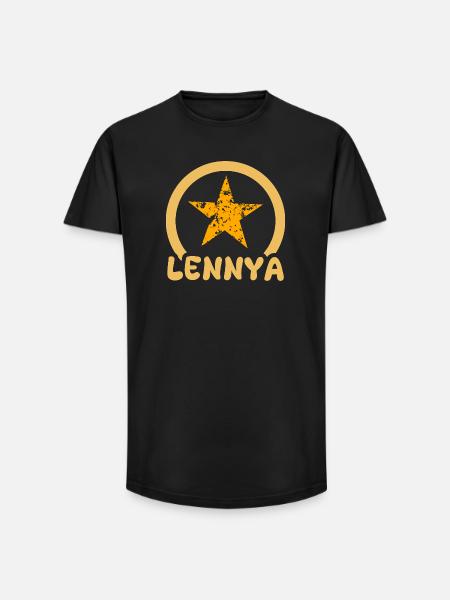 Lennya comme prénom - T-shirt coupe longue homme - noir