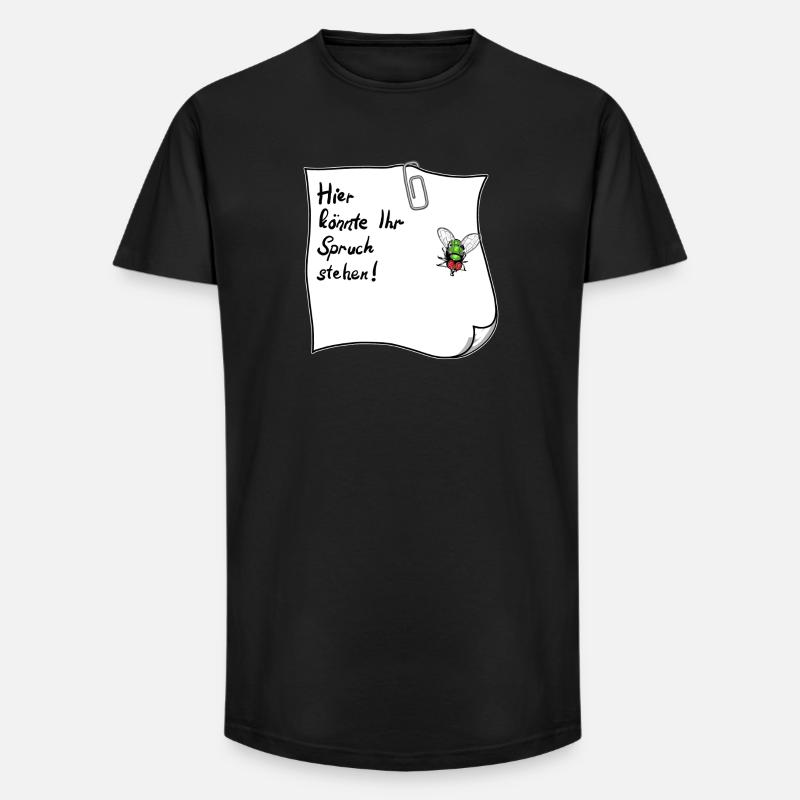 Notes – C’est peut-être votre expression - T-shirt coupe longue homme - noir