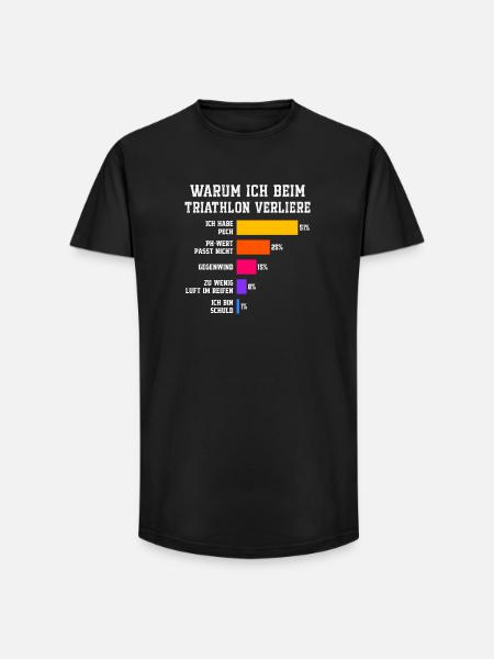 Why I lose at triathlon Triathlon - Long Fit Men's T-Shirt - black
