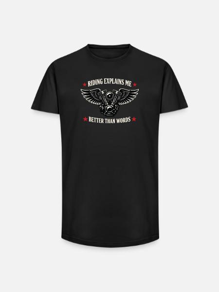 Why we ride motorcycles, - Long Fit Men's T-Shirt - black