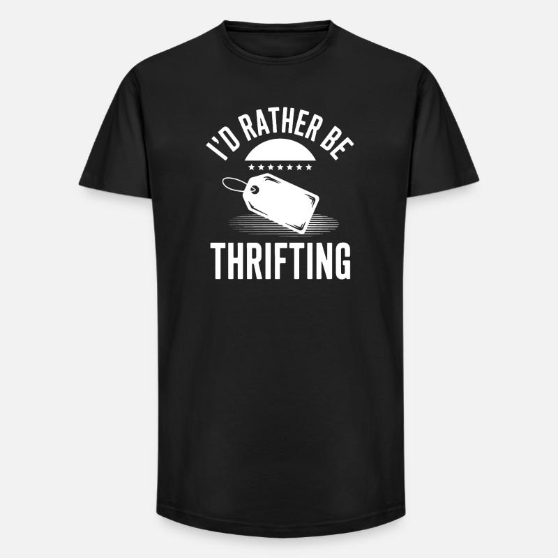 I'd Rather Be Thrifting - Long Fit Men's T-Shirt - black