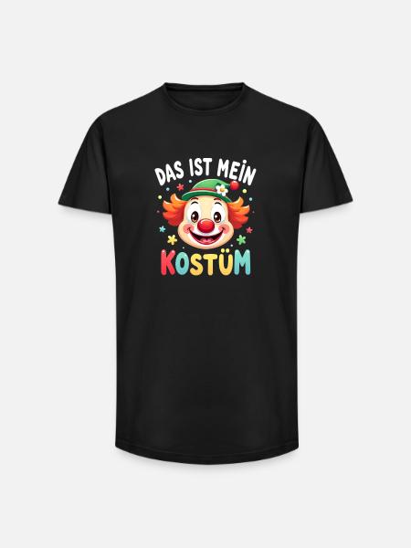 Karneval Clown Kostüm Fasching Fastnacht - Long Fit Männer T-Shirt - Schwarz