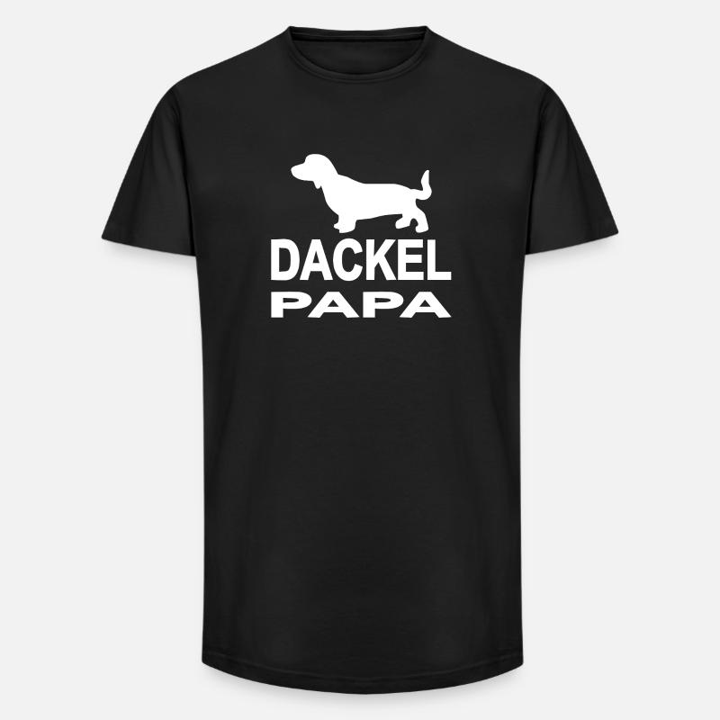 Dackel - Long Fit Männer T-Shirt - Schwarz