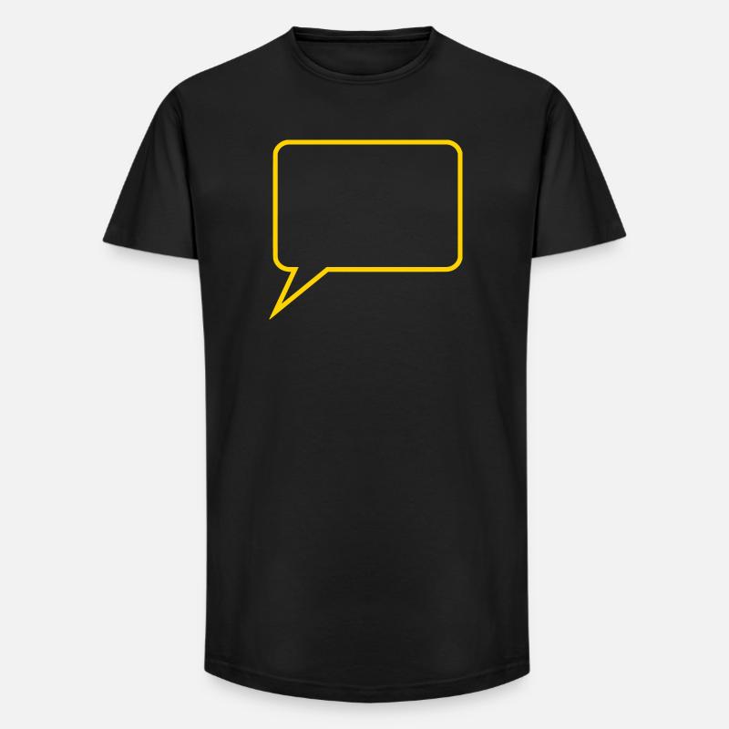 Personalize your own speech bubble comic - Long Fit Men's T-Shirt - black