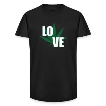 Cannabis - Weed - Legalize - Long Fit Men's T-Shirt - black - Front - AI Model Male 185 light (185cm)