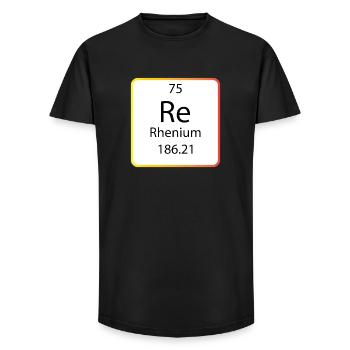 rhenium chemistry periodic table - Long Fit Männer T-Shirt - Schwarz - Vorne - AI Model Male 185 light (185cm)
