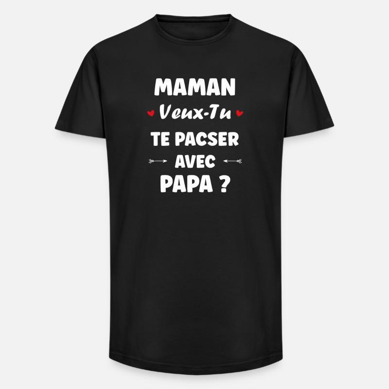 Mama PACT dich mit Papa - Long Fit Männer T-Shirt - Schwarz