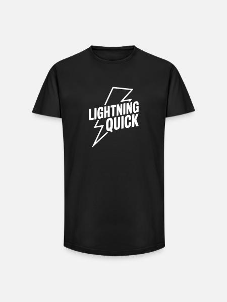 Éclair - T-shirt coupe longue homme - noir