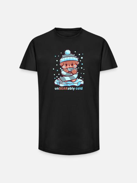 Froid insupportable - T-shirt coupe longue homme - noir