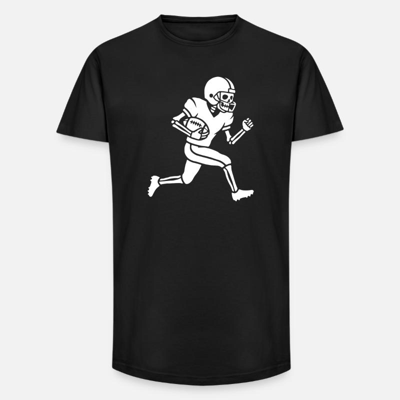 Skelett-Gridiron Runner - Long Fit Männer T-Shirt - Schwarz