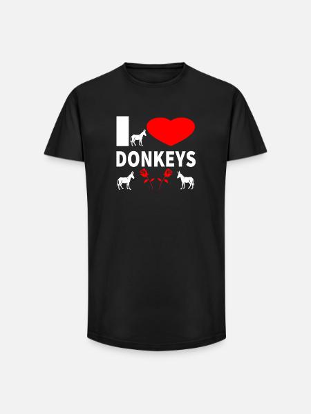 donkey - Long Fit Men's T-Shirt - black