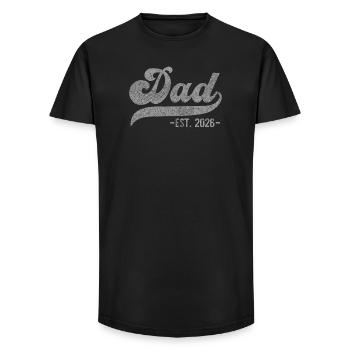 Dad EST. 2026 – Gift for New Dads - Long Fit Men's T-Shirt - black - Front - AI Model Male 185 light (185cm)