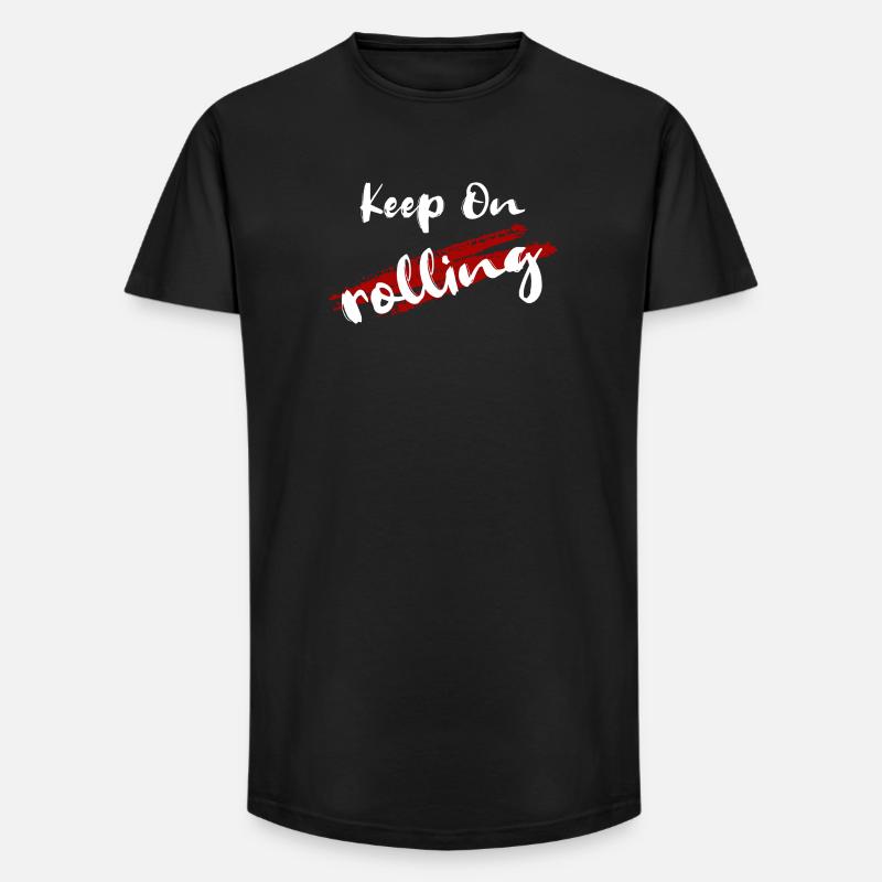 keep on - Long Fit Männer T-Shirt - Schwarz