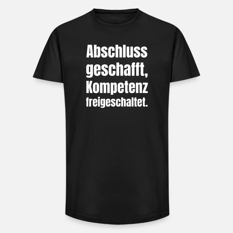 Graduation completed - competence unlocked - Long Fit Men's T-Shirt - black