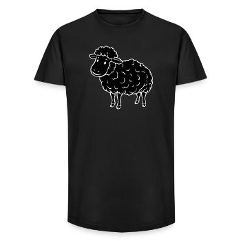 black sheep - Long Fit Men's T-Shirt - black - Front - AI Model Male 185 light (185cm)