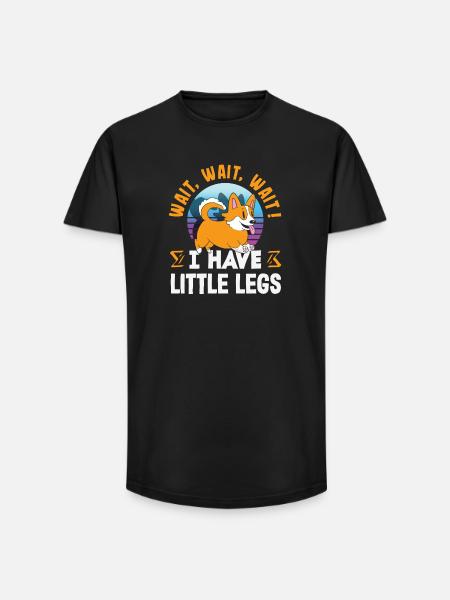 Attends-moi, j’ai de petites jambes - T-shirt coupe longue homme - noir