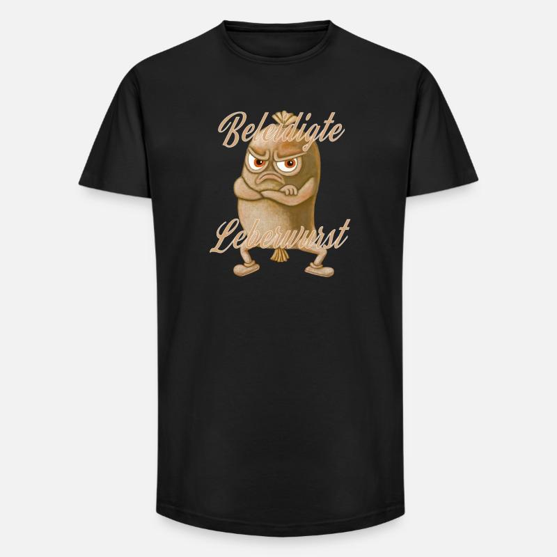 Beleidigte Leberwurst auf Beinen - Long Fit Männer T-Shirt - Schwarz