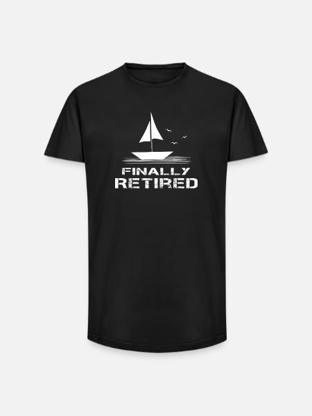 Sailboat Retirement Finally Retired Retirement Start - Long Fit Men's T-Shirt - black