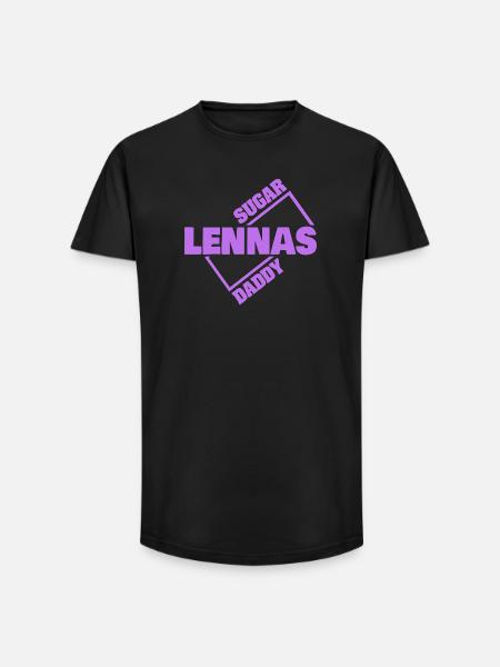 Lennas - T-shirt coupe longue homme - noir